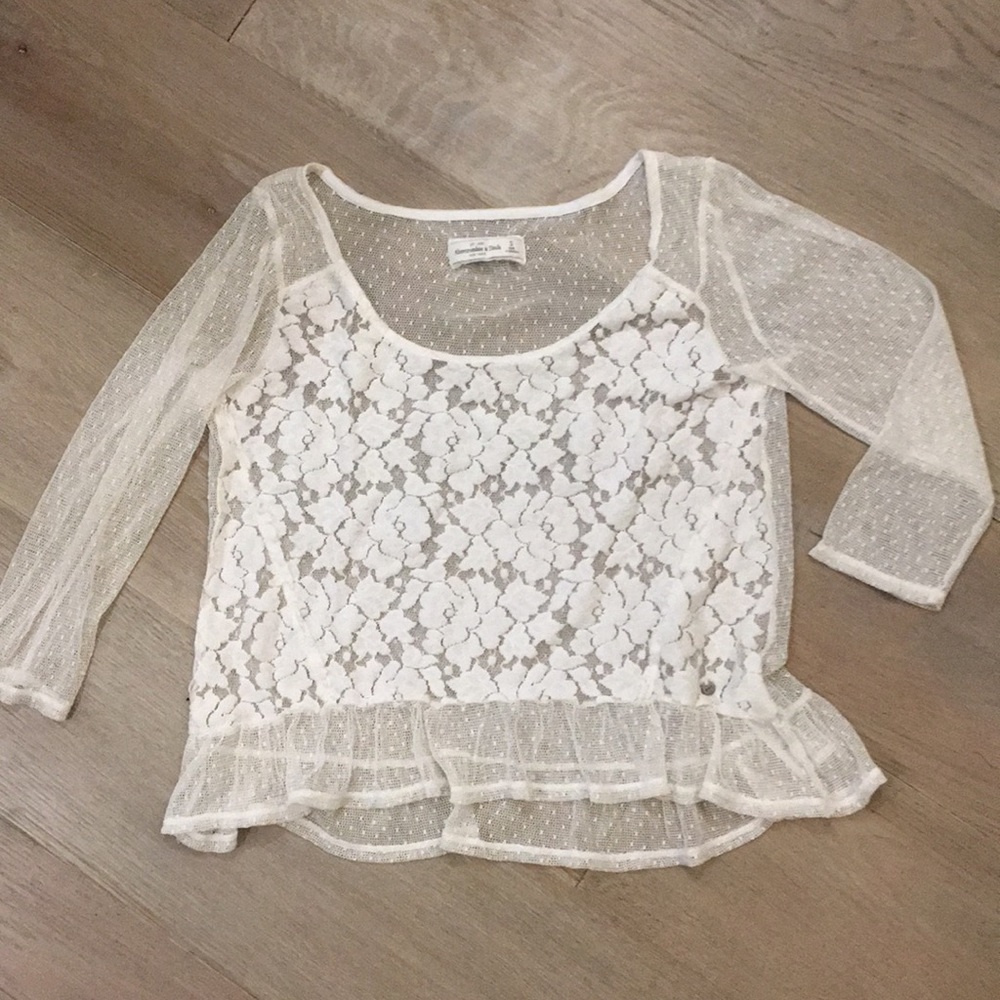 A&F long sleeve lace shirt